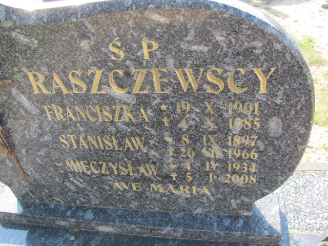 Stanisław Raszczewski 1897 Szczecinek - Grobonet - Wyszukiwarka osób pochowanych