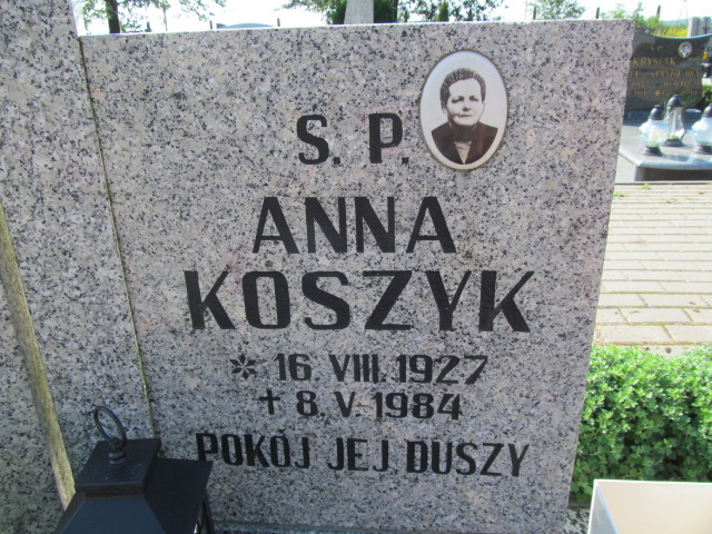 Anna Koszyk 1927 Szczecinek - Grobonet - Wyszukiwarka osób pochowanych