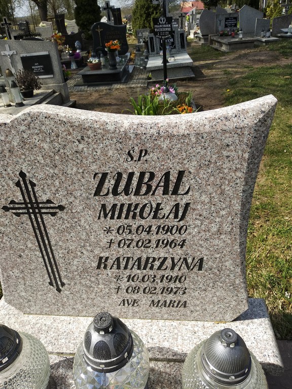 Mikołaj Zubal 1900 Szczecinek - Grobonet - Wyszukiwarka osób pochowanych