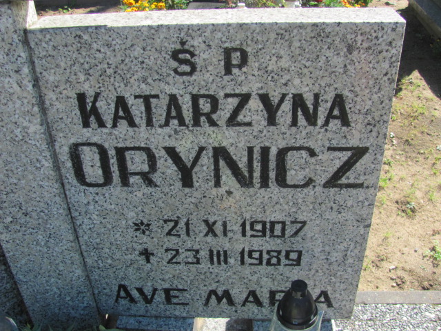 Katarzyna Orynicz 1907 Szczecinek - Grobonet - Wyszukiwarka osób pochowanych