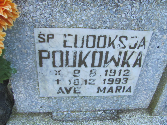 Eudoksja Podkówa 1912 Szczecinek - Grobonet - Wyszukiwarka osób pochowanych