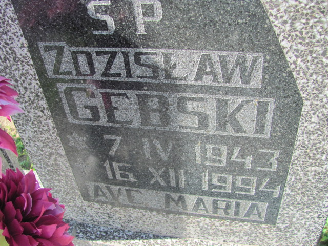 Zdzisław Gębski 1943 Szczecinek - Grobonet - Wyszukiwarka osób pochowanych