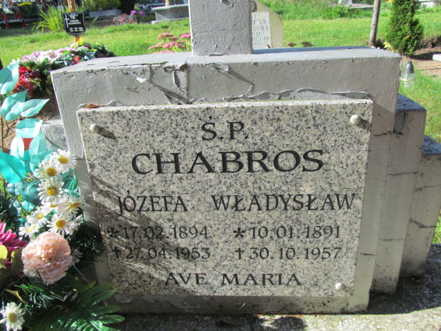 Władysław Chabros 1891 Szczecinek - Grobonet - Wyszukiwarka osób pochowanych