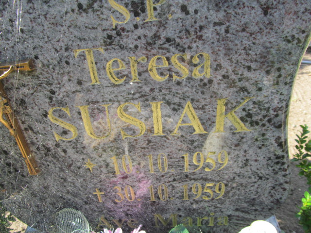 Teresa Susiak 1959 Szczecinek - Grobonet - Wyszukiwarka osób pochowanych